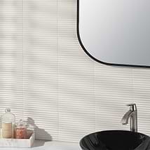 Zeal Linear 3D White 5x10 Matte Porcelain Tile