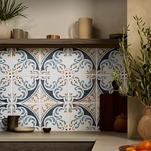 Saltillo Lotus Multicolor 9x9 Matte Porcelain Tile