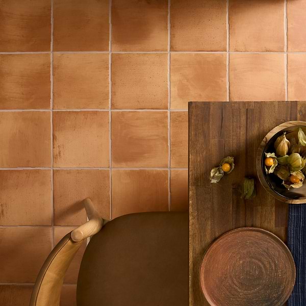 Saltillo Peach Terracotta 9x9 Matte Porcelain Tile