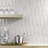 Parry Mist Gray 3x8 Fishscale Glossy Ceramic Wall Tile