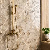 Greta Cruz Sand Beige 5x8 Glossy Textured Porcelain Tile