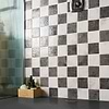 Greta Checkerboard Smoke Gray and Seashell White 5x5 Glossy Textured Porcelain Tile; in Multicolor Extruded Porcelain; for Backsplash, Bathroom Floor, Bathroom Wall, Commercial Floor, Floor Tile, Kitchen Floor, Kitchen Wall, Outdoor Wall, Pool Tile, Shower Wall, Wall Tile; in Style Ideas Mediterranean, Mid Century, Rustic, Transitional; released 2025; new, trends