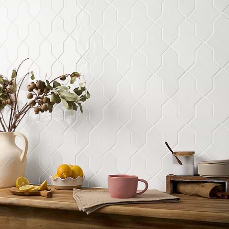 Parma Cruz White 5x8 Terracotta Look Polished Porcelain Tile
