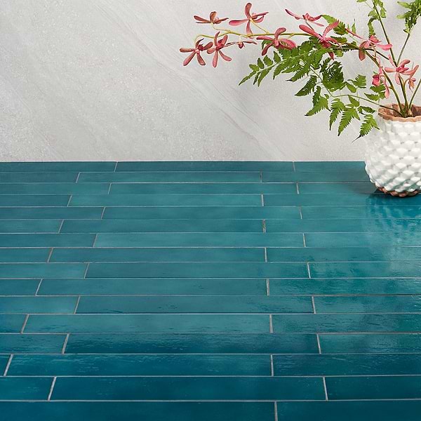 Cavallo Fiji Blue 3x18 Glossy Porcelain Subway Tile