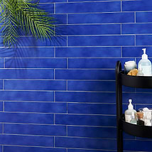 Cavallo Poseidon Blue 3x18 Glossy Porcelain Subway Tile