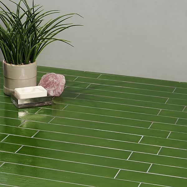 Cavallo Monaco Green 3x18 Polished Porcelain Subway Tile