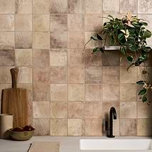 Navari Terra Cream 5x5 Textured Matte Ceramic Tile