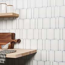 Kinro Snow White 6x6 3D Polished Porcelain Tile