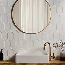 Morocco Blanco White 4x8 Picket Glossy Porcelain Tile