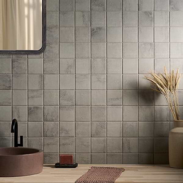 Morocco Dove Gray 4x4 Square Matte Porcelain Tile
