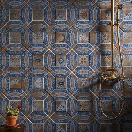 Morocco Medina Multicolor 4x8 Picket and 4x4 Square Matte Porcelain Tile