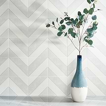 Auteur Diagonals Chevron Ash Gray 9x9 Matte Porcelain Tile