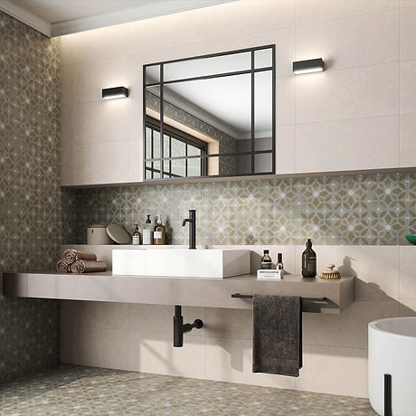 Encaustic Look Porcelain Tile for Backsplash,Shower Floor,Shower Wall,Kitchen Floor,Bathroom Floor,Kitchen Wall,Bathroom Wall,Commercial Floor,Outdoor Floor,Outdoor Wall