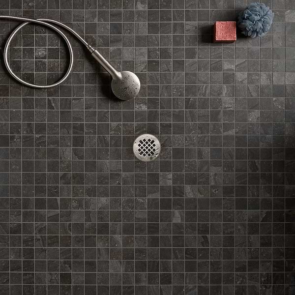 Santo Charcoal Black 2x2 Matte Porcelain Mosaic Tile