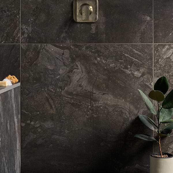 Santo Charcoal Black 36x36 Matte Porcelain Tile