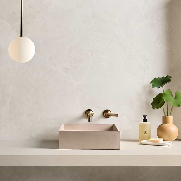 Boscato Cream White 48x48 Marble Look Polished Porcelain Tile