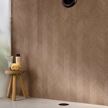 Briona Cherry Brown 18x48 Textured Wood Look Matte Ceramic Tile