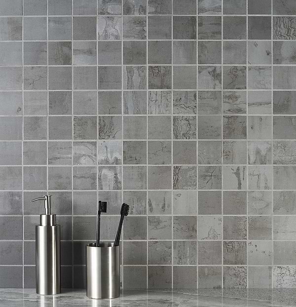 Angela Harris Inspira Steel Gray 2x2 Matte Porcelain Mosaic Tile