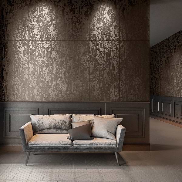 Boreal Foundry Bronze 24x48 Artisan Decor Porcelain Wall Tile