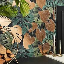 Tropez Foliage Oro Multicolor 24x48 Artisan Decor Porcelain Tile
