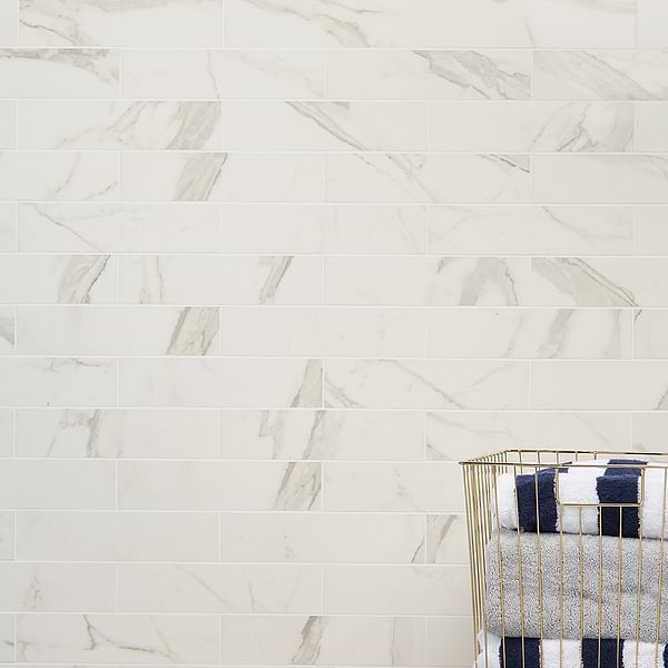 Versilia Calacatta Oro 3x12 Polished Porcelain Tile 