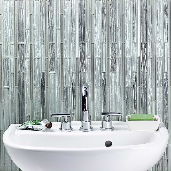 Mangata Glacial November Skies Planks Glass Tile