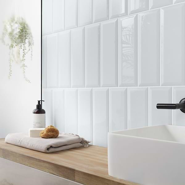 Rise Ice Blue 4x12 Beveled Glossy Ceramic Subway Tile