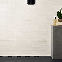 Vanilla Warm White 1x6 Stacked Polished Marble Mosaic Tile