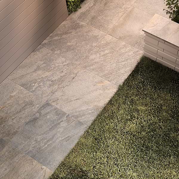 Paleo Quartz Gray 24x24 Textured Porcelain 2CM Outdoor Paver