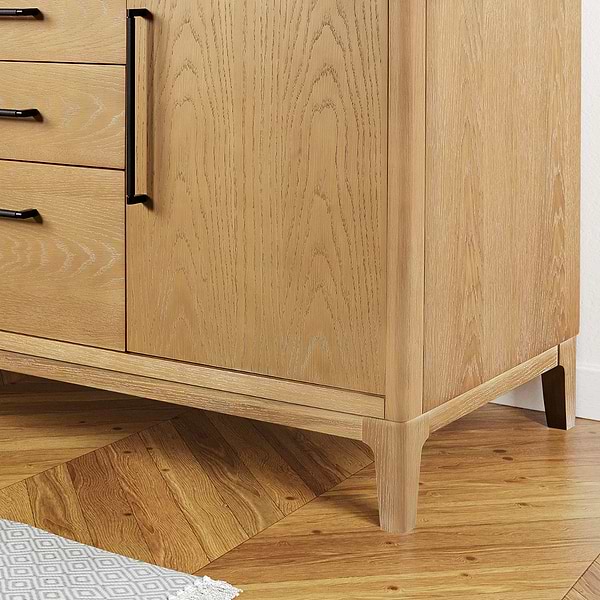 Kaitlin Blonde Oak 72" Double Vanity with White Composite Stone Top