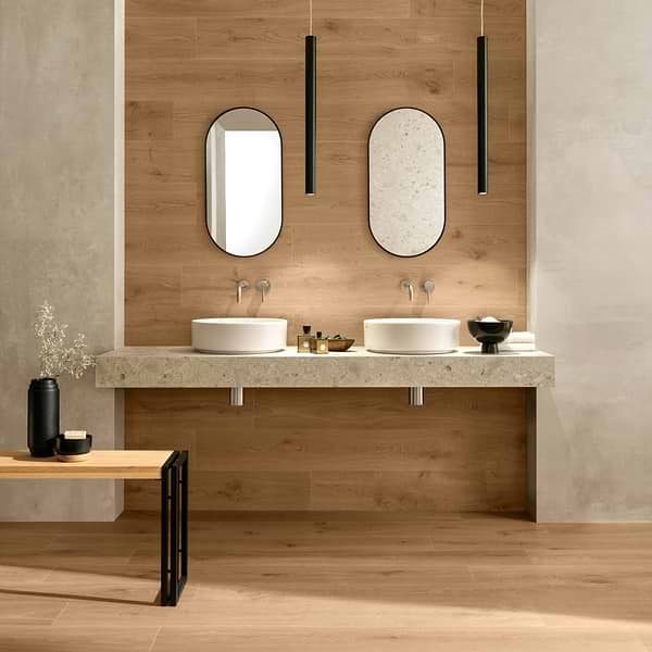 Oaktree Natural Brown 8x48 Wood Look Matte Porcelain Tile