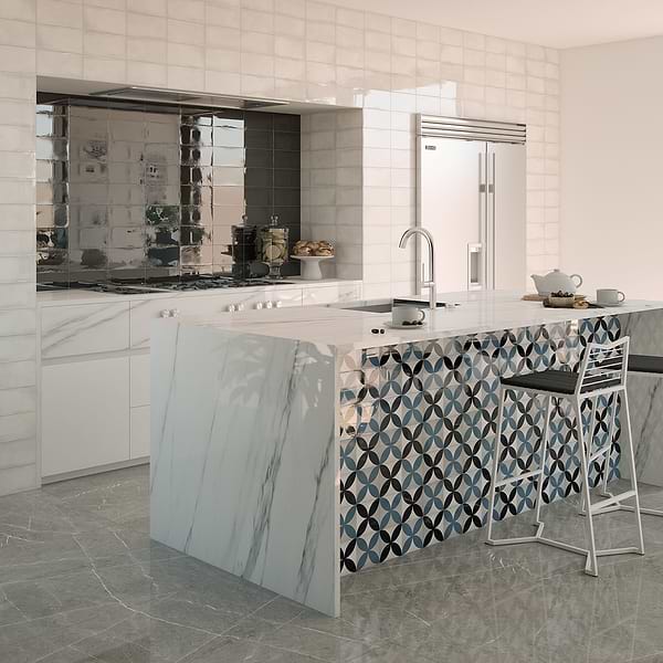 Aruba White 5x10 Polished Ceramic Subway Wall Tile