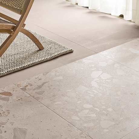 Piccoli Grande Sand Beige 36x36 Terrazzo Look Semi-Polished Porcelain Tile