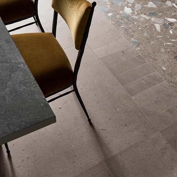 Piccoli Petite Taupe Gray 36x36 Terrazzo Look Matte Porcelain Tile
