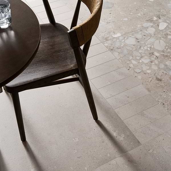 Piccoli Grande Warm Gray 36x36 Terrazzo Look Semi-Polished Porcelain Tile