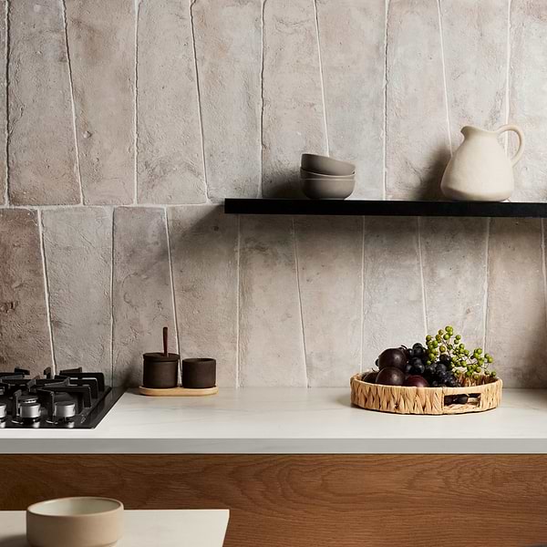 Opera Terracotta by Paula Purroy Perla 6x18 Trapezoid Matte Terracotta Tile