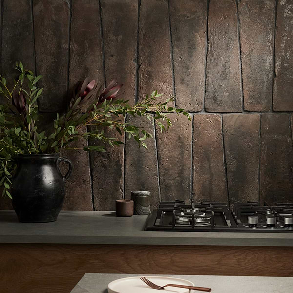 Opera Terracotta by Paula Purroy Volcano 6x18 Trapezoid Matte Terracotta Tile