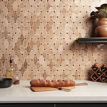 Octave Light Brown With Dark Emperador 2x4 Marble Polished Mosaic Tile