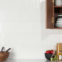 Belcrest Picket Blanco 2x8 Glossy Rustic Ceramic Tile