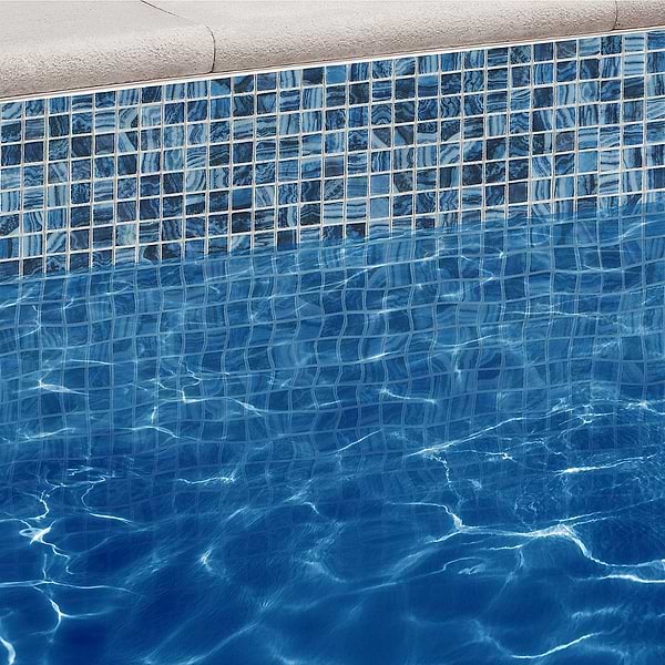 Swim Bali Blue 1x1 Glossy Glass Mosaic Tile