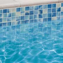 Swim Bluestone 2x2 Polished Glass Mosaic Tile