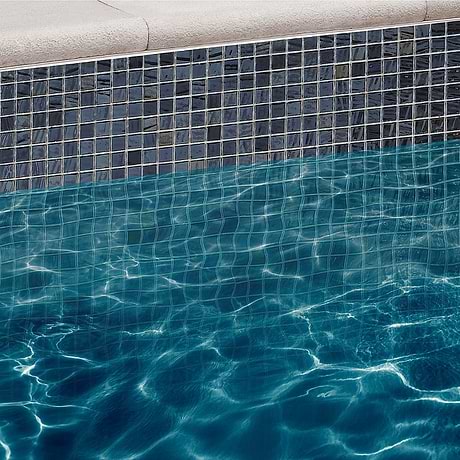 Swim Twilight Black Sky 1x1 Polished Glass Mosaic Tile
