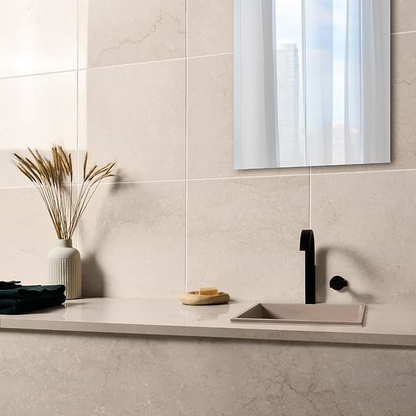 Botticino Extra Light Beige 18x18 Polished Marble Tile