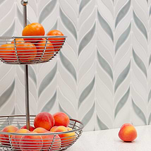 Nabi Sprig Arctic Blue Marble & Crackled Glass Tile