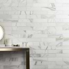 Calacatta White Gold 2x8 Honed Marble Subway Tile