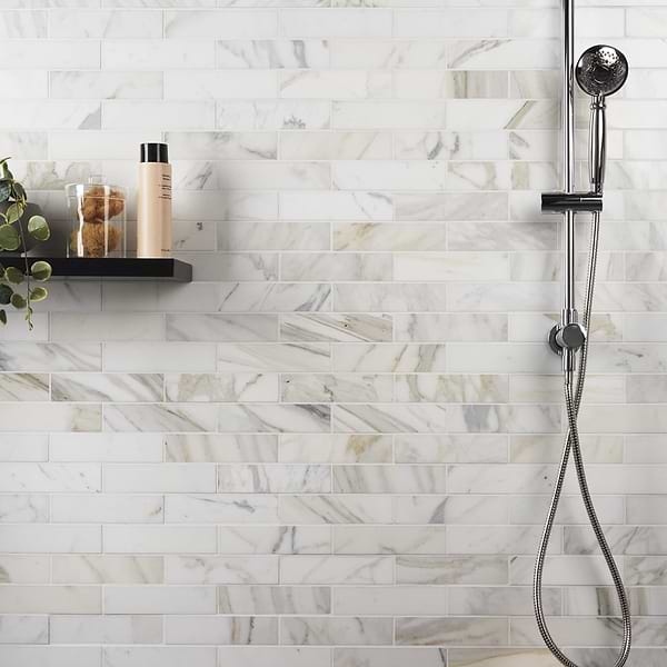 Calacatta Gold 2x8 Polished Marble Subway Tile