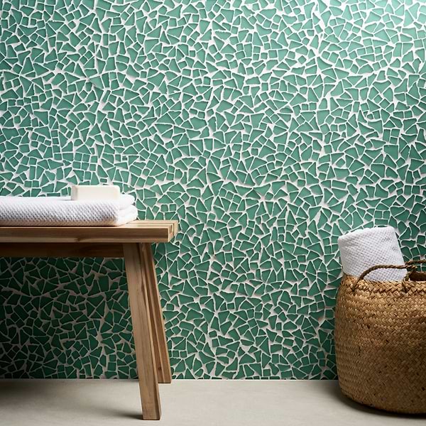 Fiji Seafoam Green Frosted Matte Glass Mosaic Tile