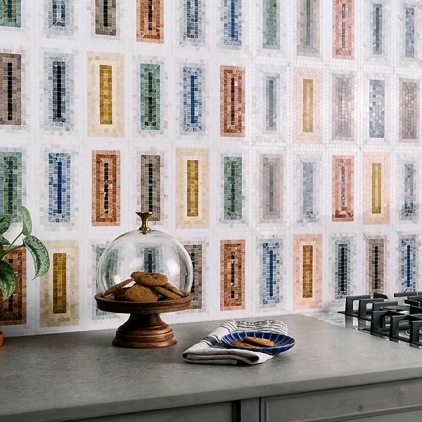 Ako Multicolor Mix 4x9 Rectangle Micro Mosaic Tile