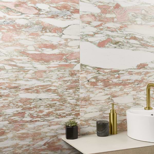Rosa Norvegia 12x24 Polished Marble Tile