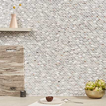 Paragon Calico Beige 1/2x1 Mini Brick Marble & Glass Mosaic Tile